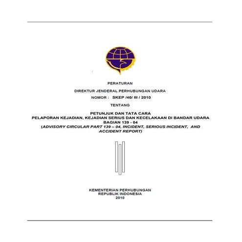 Skep 40-iii-2010 ac incident  accident report