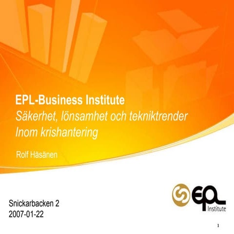 Säkerhet & Lönsamhet