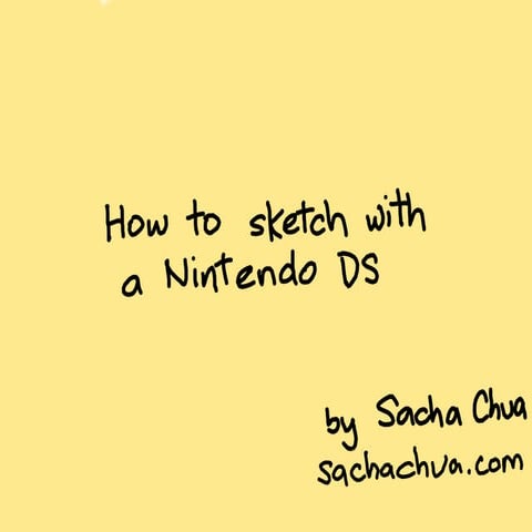 How to sketch with the Nintendo DS