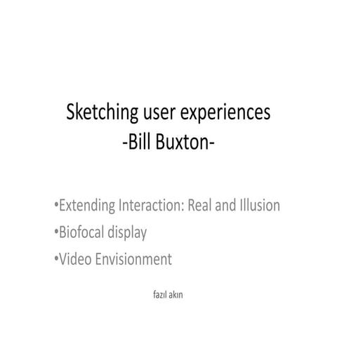 Sketching user experiences