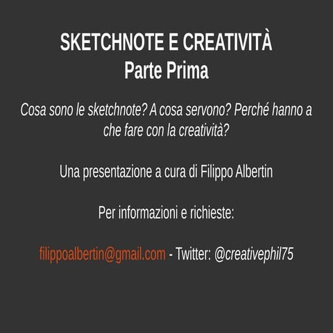 Sketchnote e Creatività I