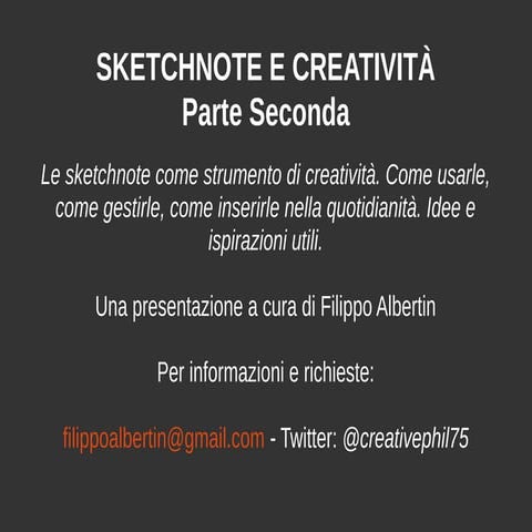 Sketchnote e Creatività II