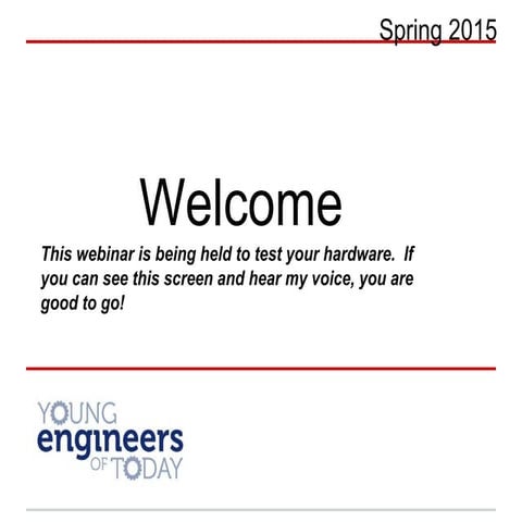 YEOT Spring 2015: Webinar 7: SketchUp Lesson1