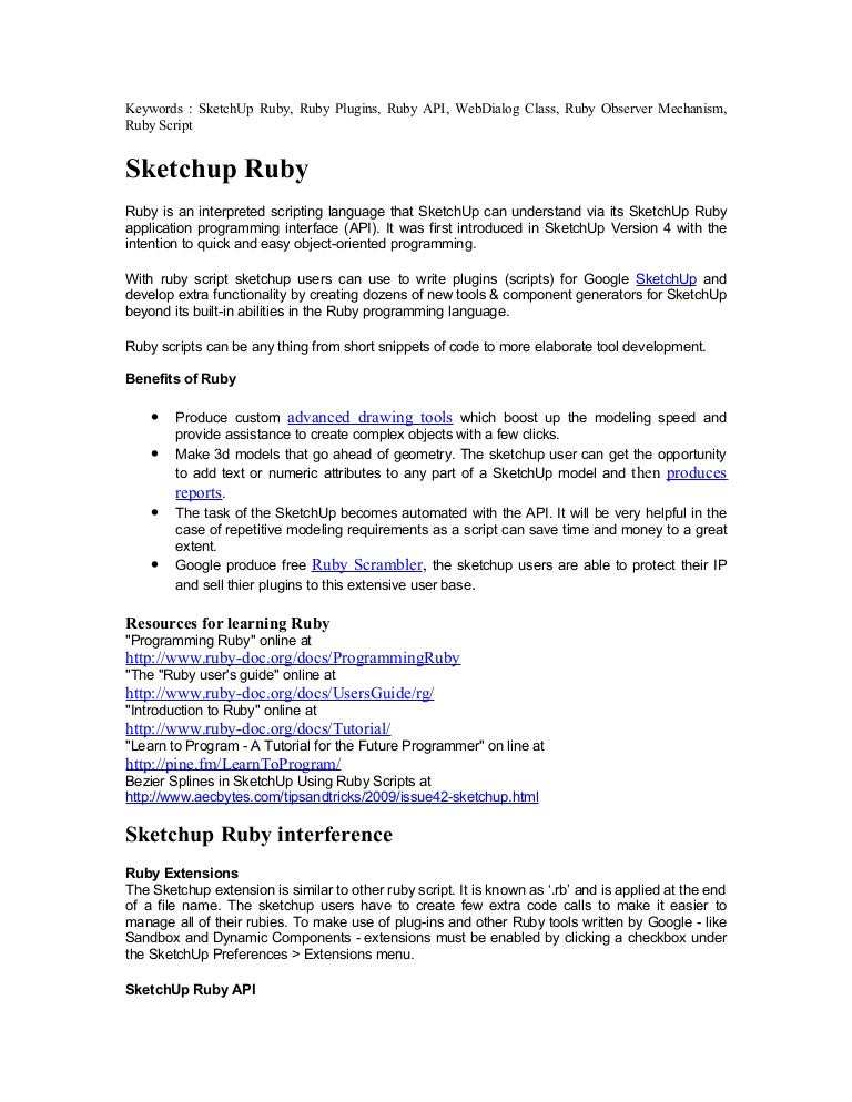 sketchup ruby interference