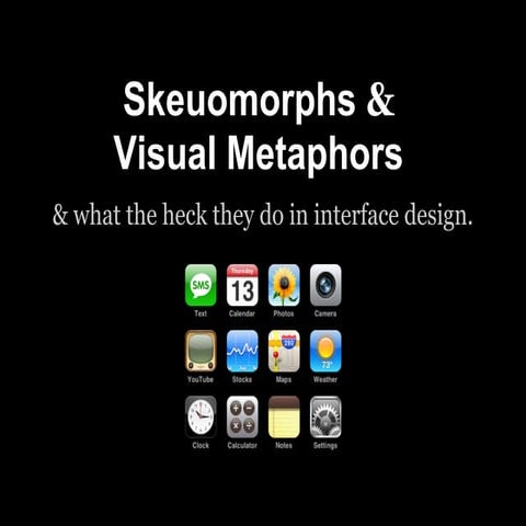 Skeuomorphs & Visual Metaphors in UI Design | PPT