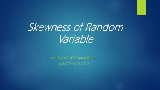 Chapter 1 random variables and probability distributions | PPT