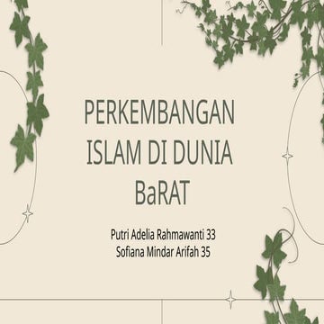 Perkembangan Islam di Dunia Barat oleh Putri Adekiya