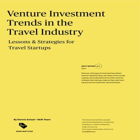 New Trends Report: Venture Investment Trends in the Travel Industry
