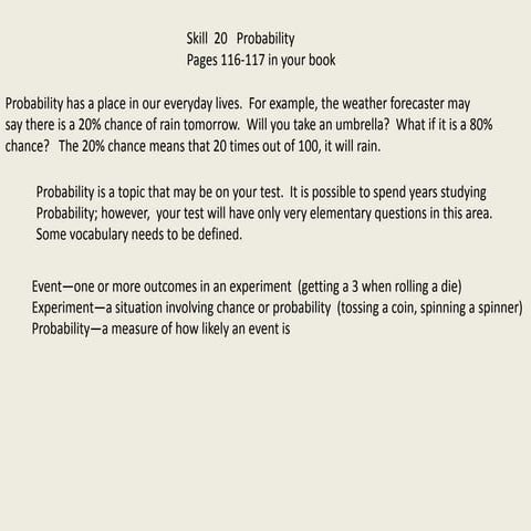 Skill20 probability