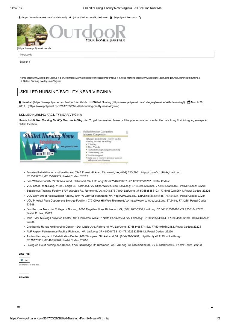 nursing home facilities near me