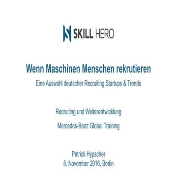 Wenn Maschinen Menschen rekrutieren