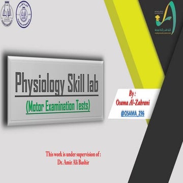 Skill lab   physiology (motor examination tests)