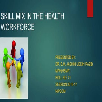 Skill mix in the health workforce