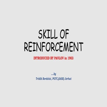 Skill of reinforcement in Microteaching