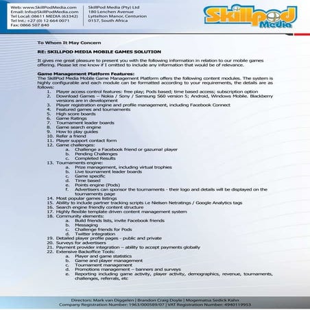 Skill Pod Media Mobile Solution Int