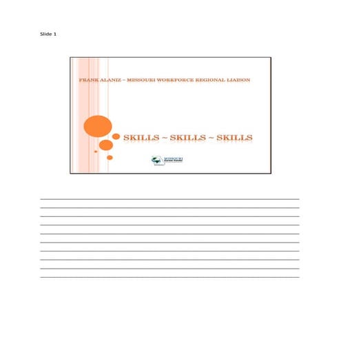 Skills skills-skills handout