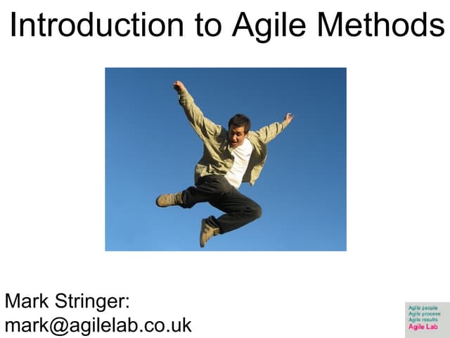 Skills Week / Mark Stringer / Introduction to Agile Methods