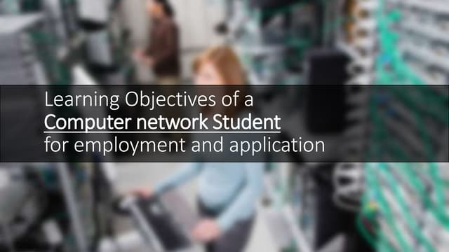 Skills of a computer network student