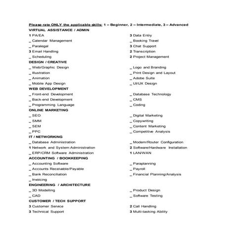 Skill Sets | PPTX