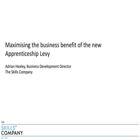 Apprenticeship levy part 1 | PPTX