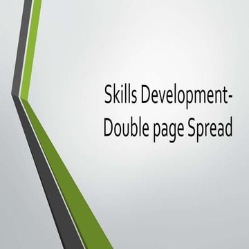 Skills development double page spread