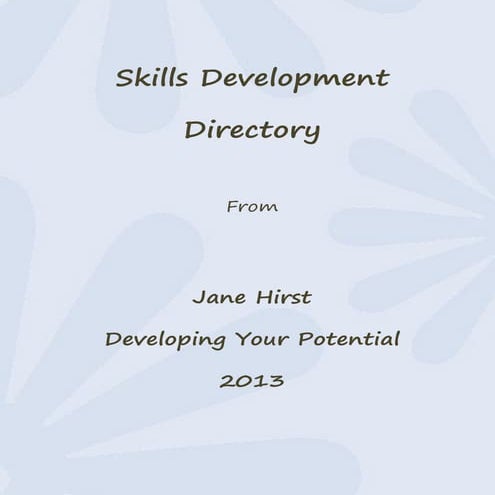 Skills development directory 2013