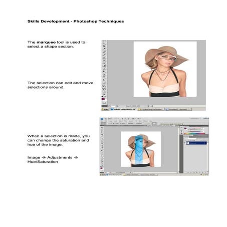 Skills Development Notes in Photoshop