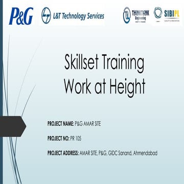 Skillset Training - Work at Height for best practices for safety | PPTX