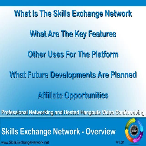 Skills Exchange Network Overview v1.01