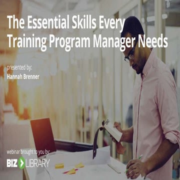 The Essential Skills Every Training Program Manager Needs