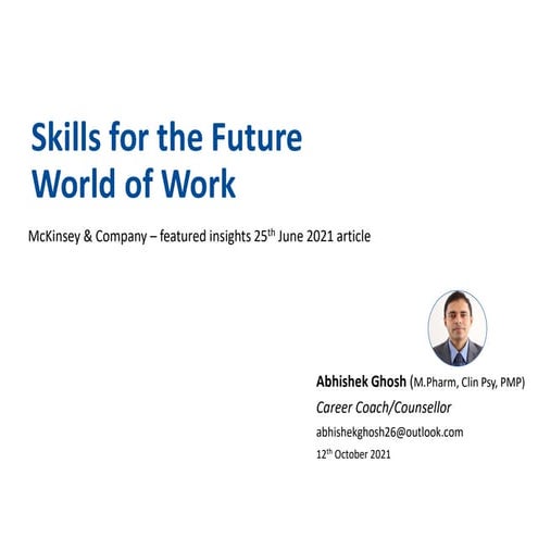 Skills for Future World of Work