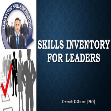 Skills inventory for leaders