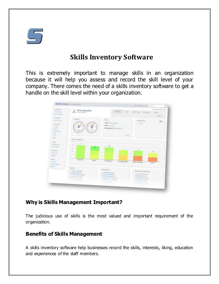 Skills inventory software