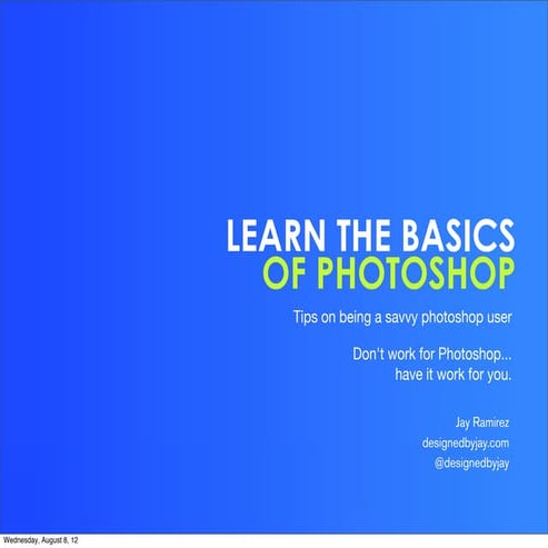 Intro to Photoshop Basics