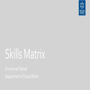Skills matrix