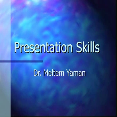 Skills of presenationt