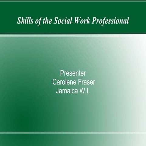 Skills of Social Workers