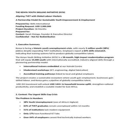 create a bluecollar pitchdeck aimed at creating jobs for kenyans,let the imag...