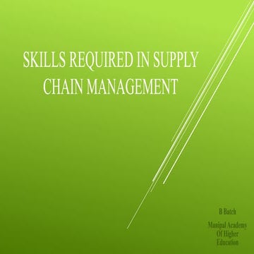 Skills Required for Supply Chain Management ppt