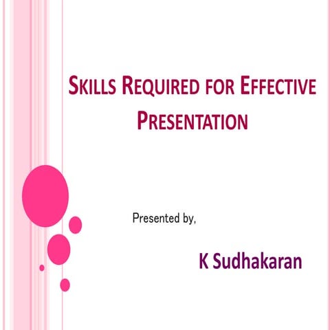 Skills required for effective presentation