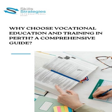 Why Choose Vocational Education and Training In Perth? A Comprehensive ...