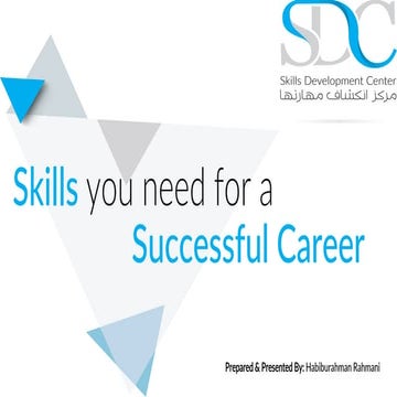 Skills you need for a successful career