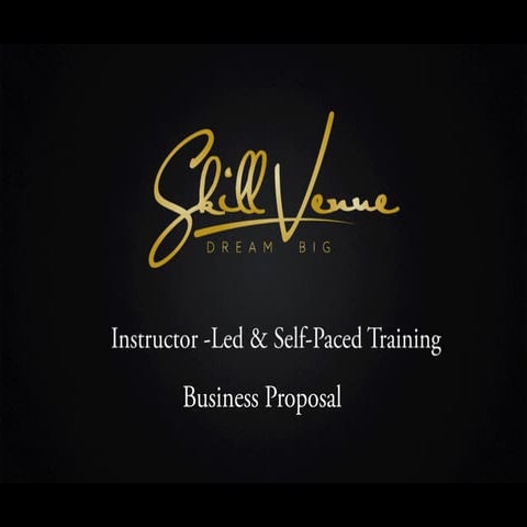 Skill venue business proposal