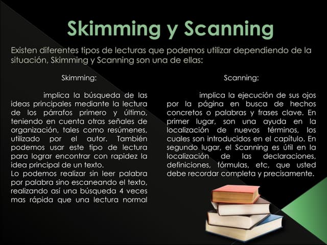 Skimming y scanning | PPT