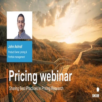 Webinar "The art of pricing"