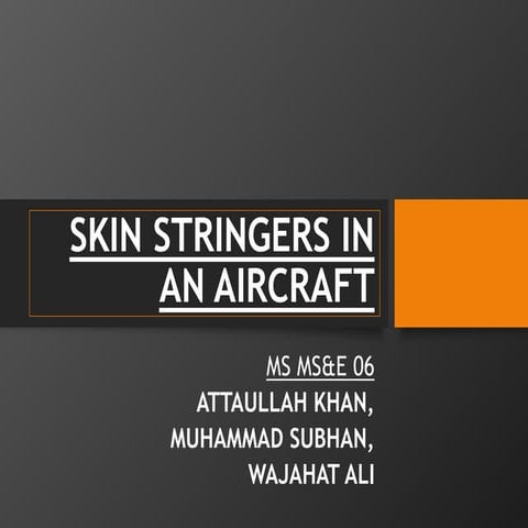 Skin stringers-in-an-aircraft