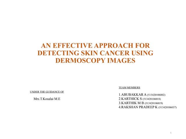 skin cancer detection using dermoscopic image