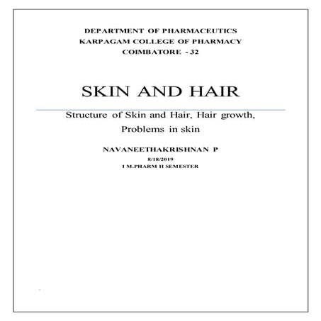Skin and Hair | PDF
