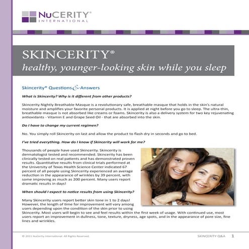 Skincerity faq | PDF