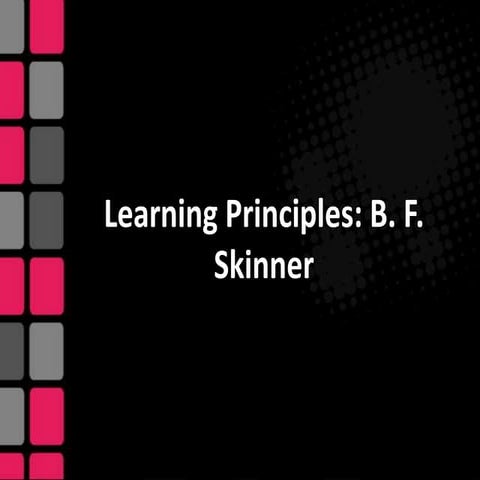 Learning Prinicples by B. F. Skinner